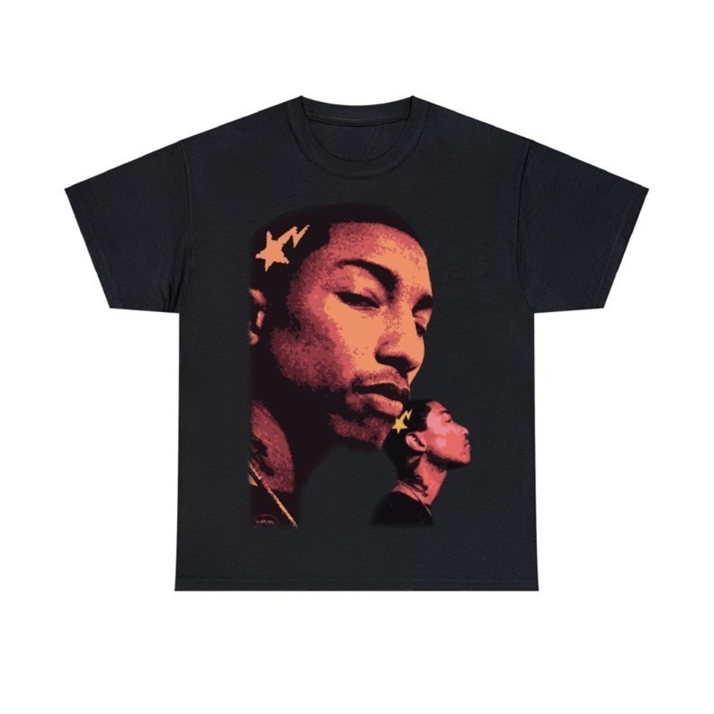 PHARRELL WILLIAMS T-SHIRT Rare Hip Hop Graphic Print Nigo